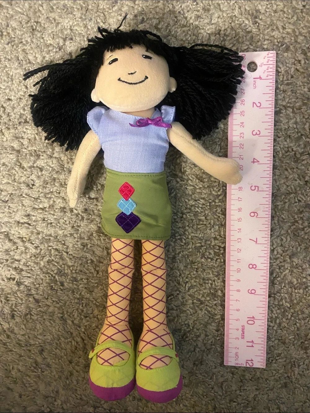 2002 Groovy Girls Tomika plush rag doll by Manhattan Toy and Friend.